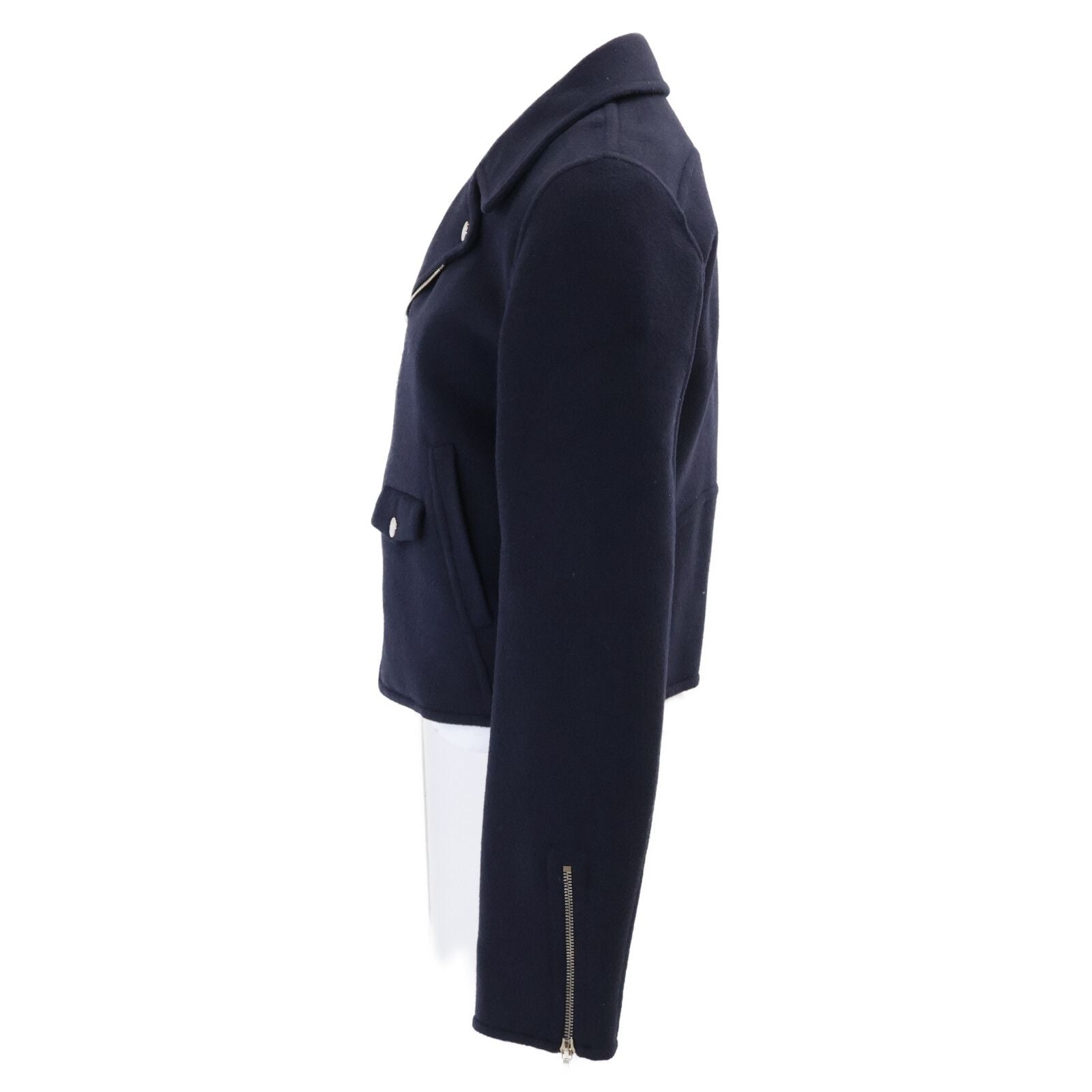 Louis Vuitton Qwe FF Wool Silk Lining Monogram Cropped Jacket 34 — view 2