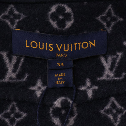 Louis Vuitton Qwe FF Wool Silk Lining Monogram Cropped Jacket 34 — view 5