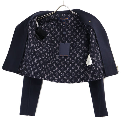 Louis Vuitton Qwe FF Wool Silk Lining Monogram Cropped Jacket 34 — view 4
