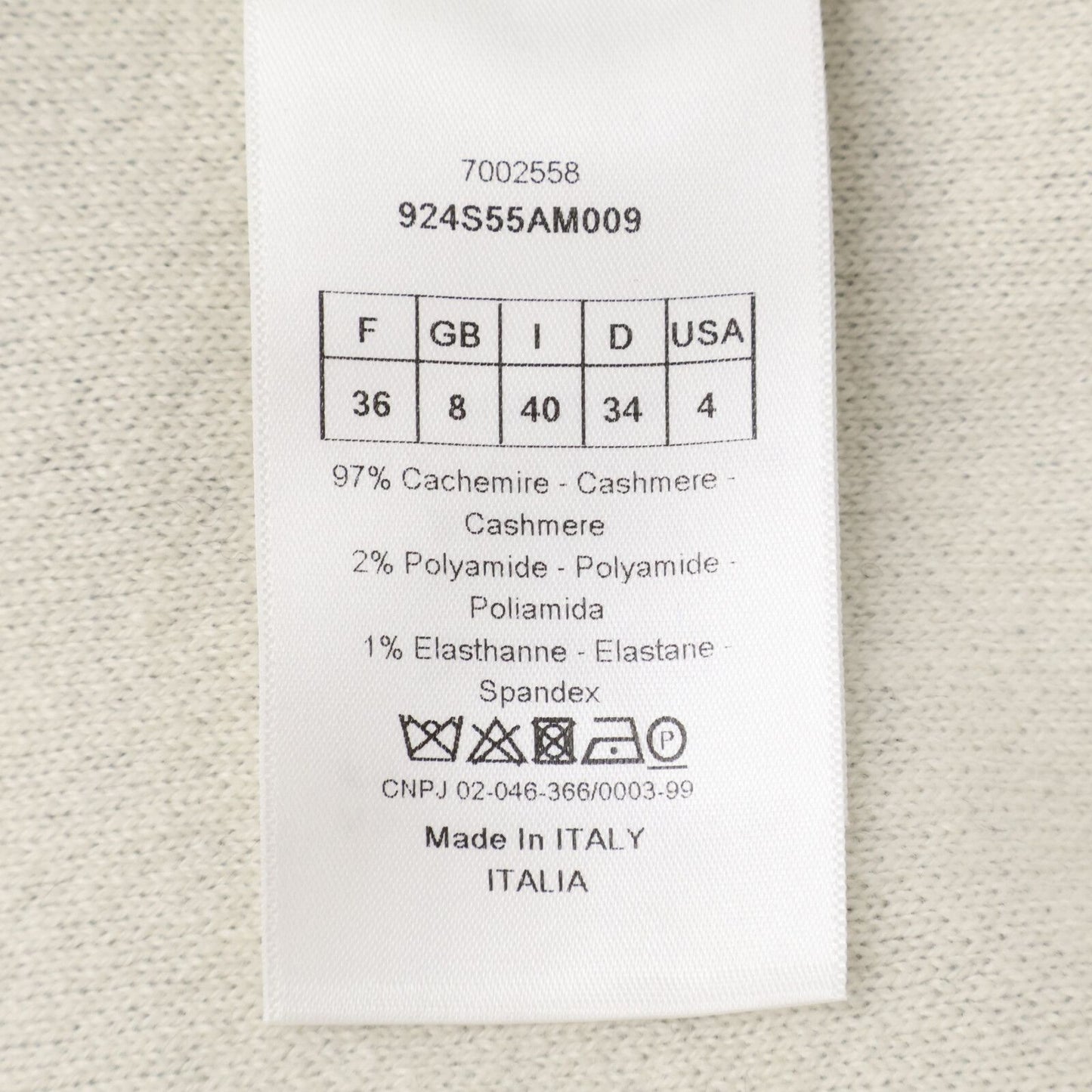 Dior J'adior 8 Cashmere Blend Boxy Sweater 36 — view 5