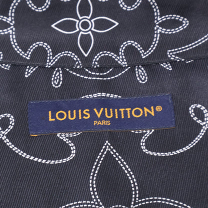 Louis Vuitton Similarly Mrr Printed Long Sleeve Silk Pajama Overshirt T-Shirt — view 4