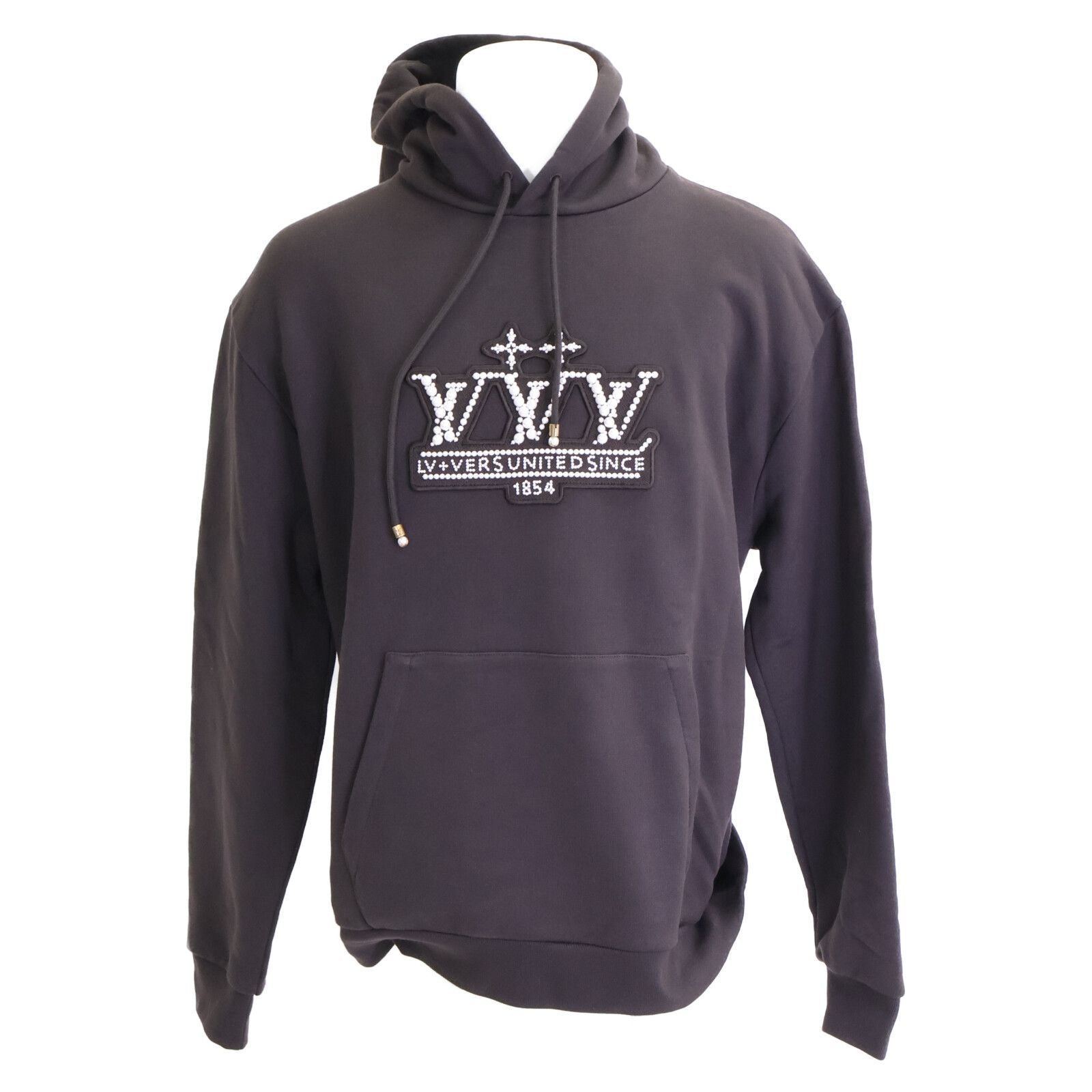 Louis Vuitton Pearl Embellished Front Logo Hoodie