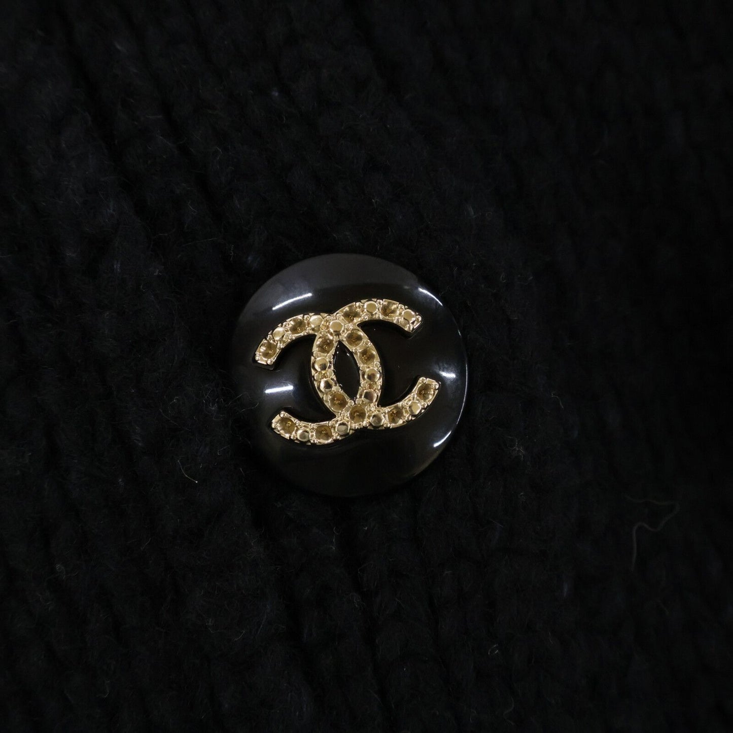 Chanel Pearl CC Logo with Belt Coco Button Cashmere Silk Cardigan Knit Jacket 34 — view 9