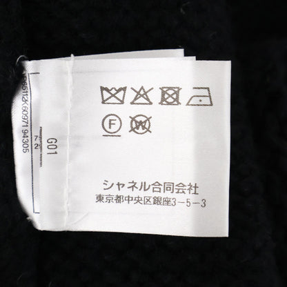 Chanel Pearl CC Logo with Belt Coco Button Cashmere Silk Cardigan Knit Jacket 34 — view 8