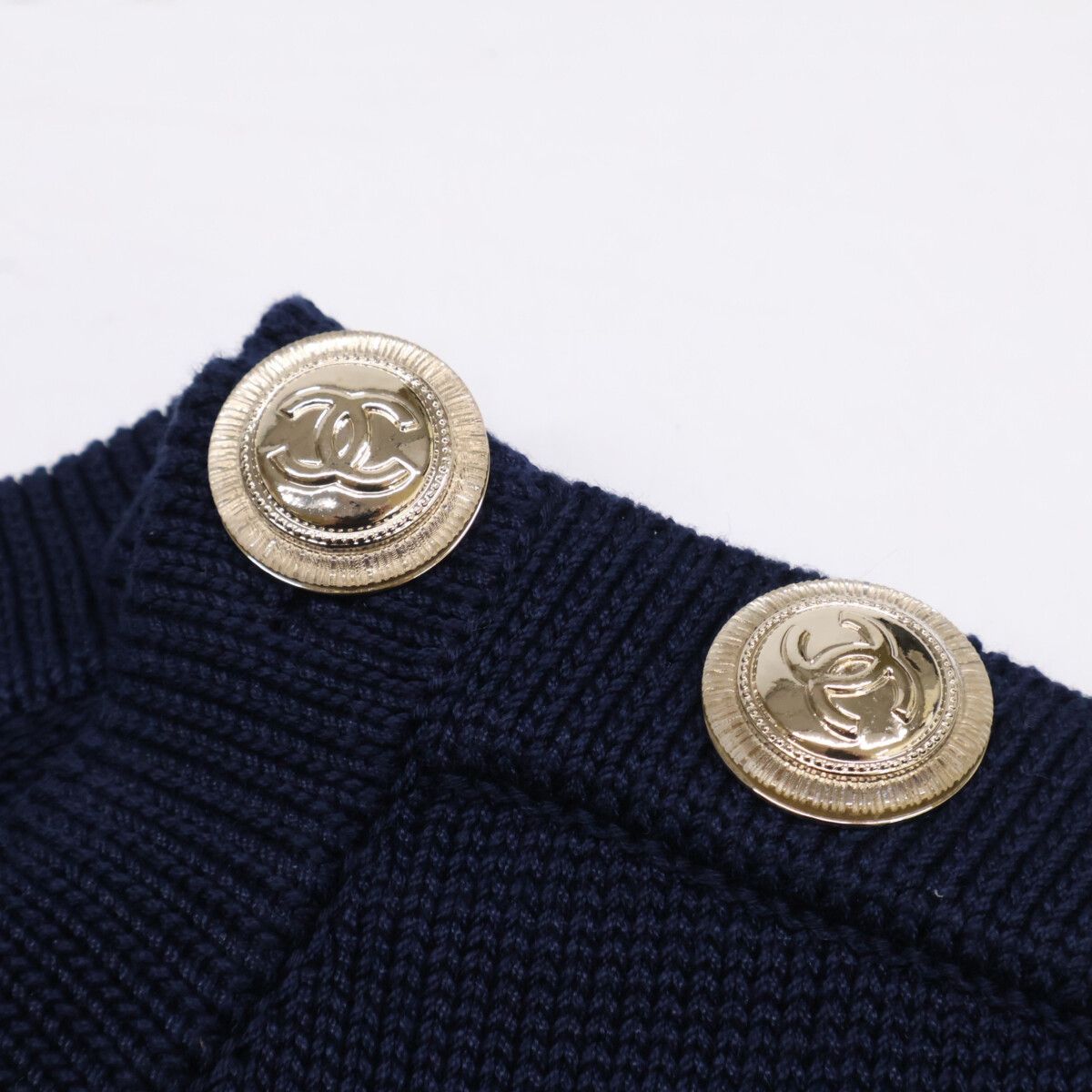 Chanel 21c CC Logo Button Peplum Knit Sweater 38 — view 5