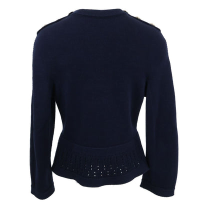 Chanel 21c CC Logo Button Peplum Knit Sweater 38 — view 2