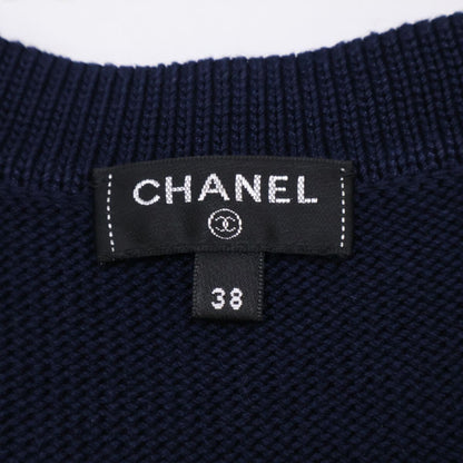 Chanel 21c CC Logo Button Peplum Knit Sweater 38 — view 4