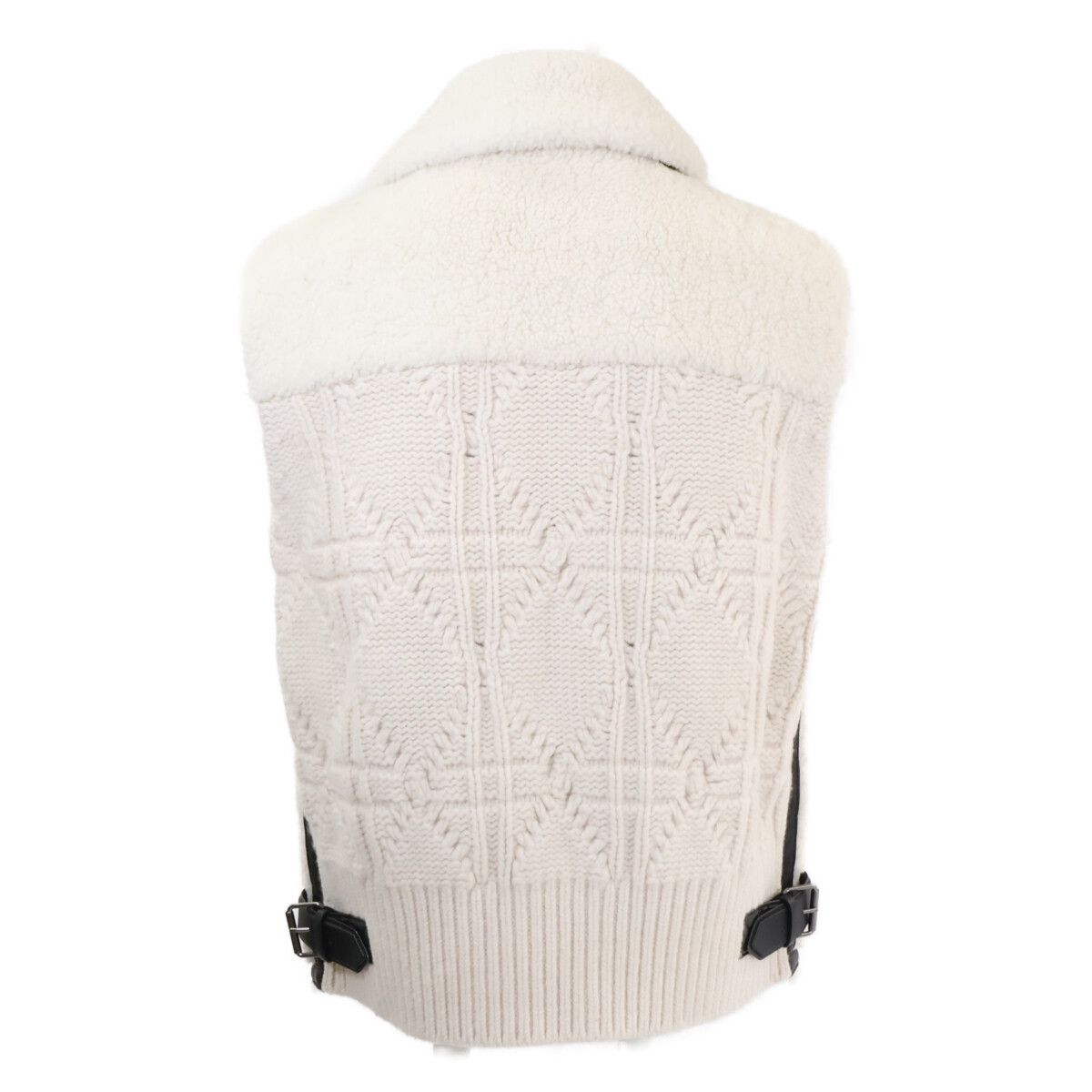 Dior Lambskin Shearling Fur Cashmere Knit Cut Replacement Vest — view 2
