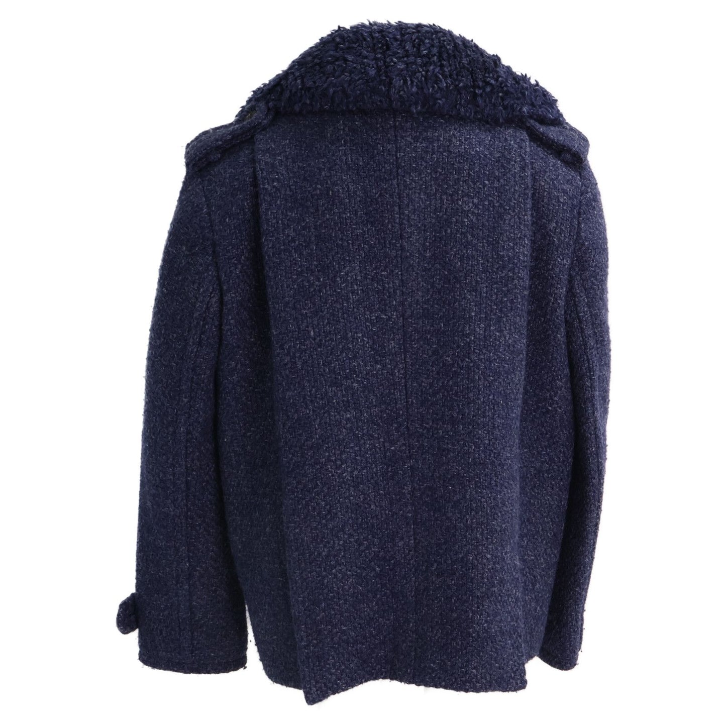 Chanel CC Logo Button Fleece Color Tweed Double Jacket 38 — view 3