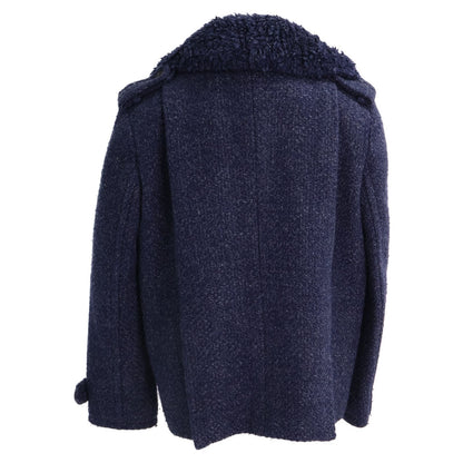 Chanel CC Logo Button Fleece Color Tweed Double Jacket 38 — view 3