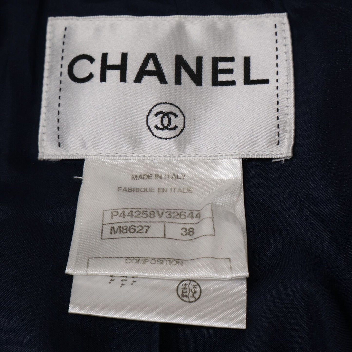 Chanel CC Logo Button Fleece Color Tweed Double Jacket 38 — view 5