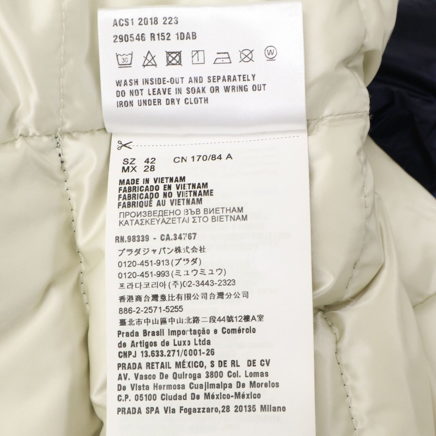 Prada Triangle Logo Down 42 Jacket — view 6
