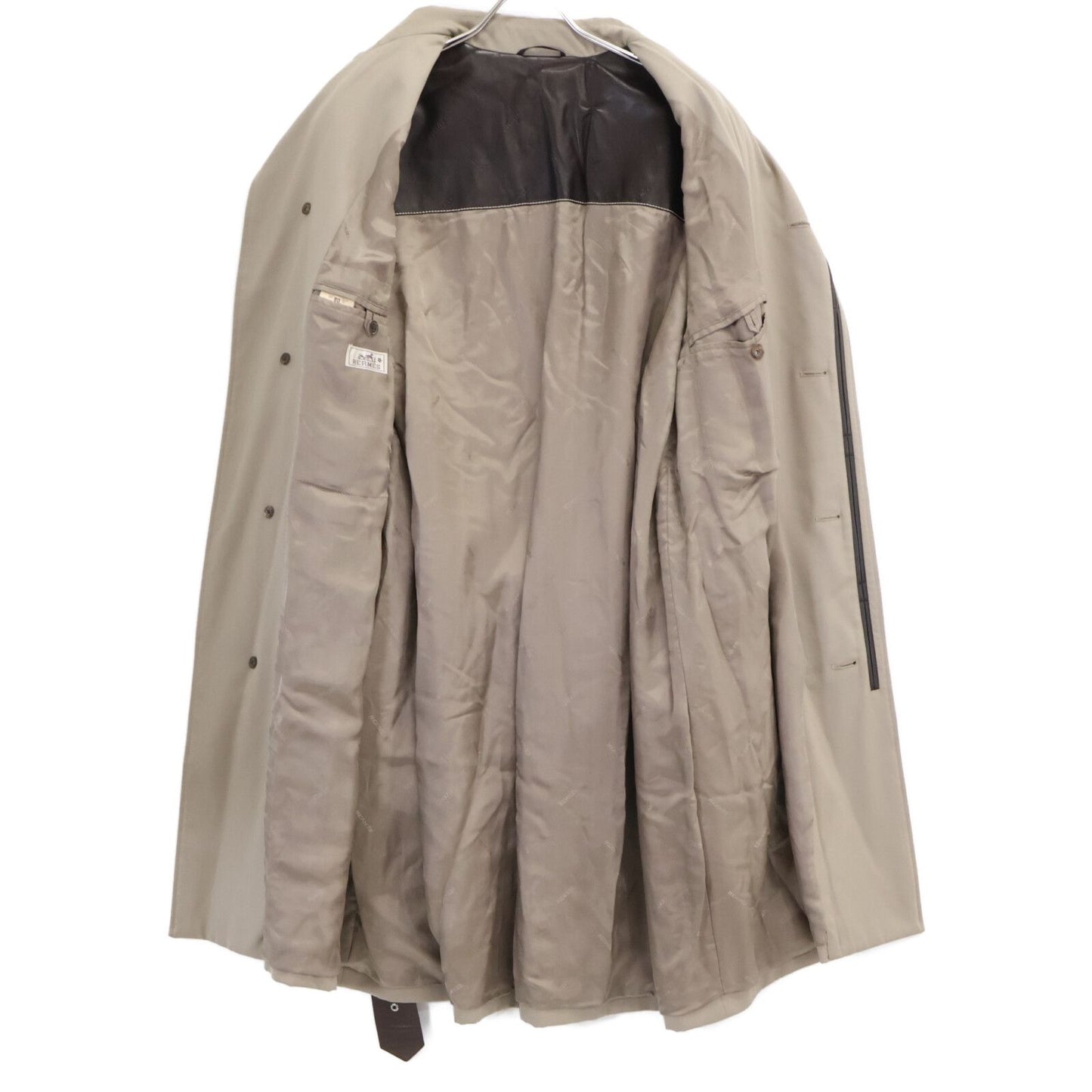 Hermes Wool Leather with Belt Trench 50 — view 4