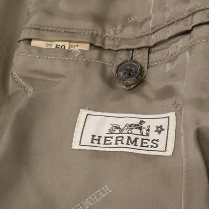 Hermes Wool Leather with Belt Trench 50 — view 5