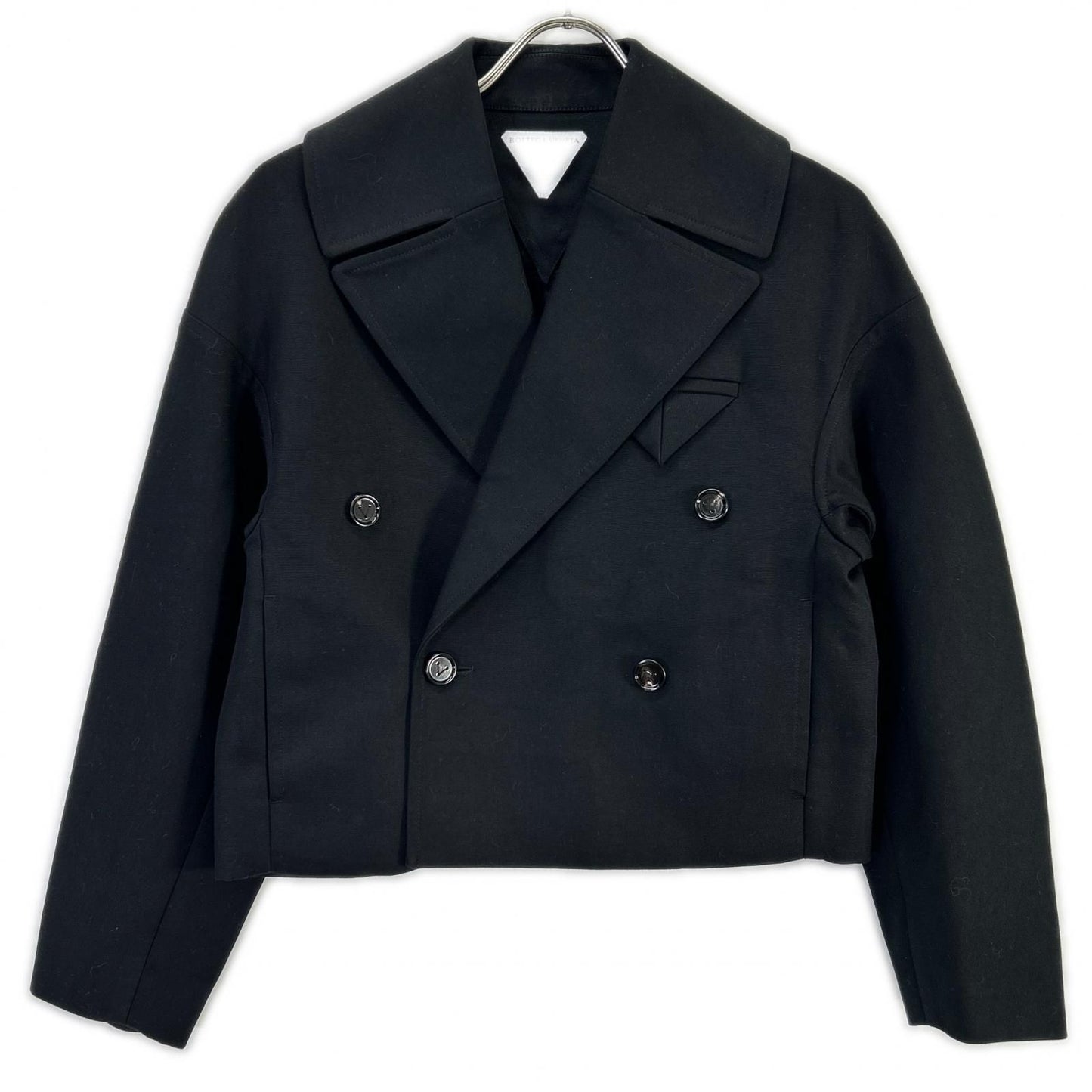 Bottega Veneta Black Structure Dole Cropped Jacket 34