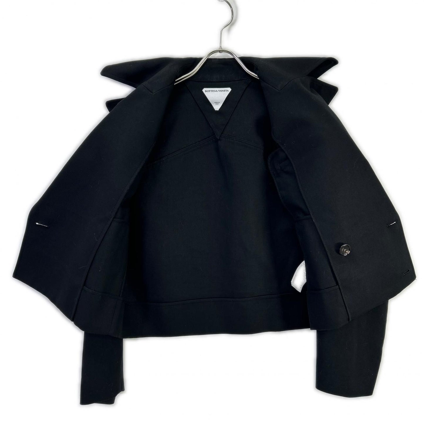 Bottega Veneta Black Structure Dole Cropped Jacket 34 — view 3