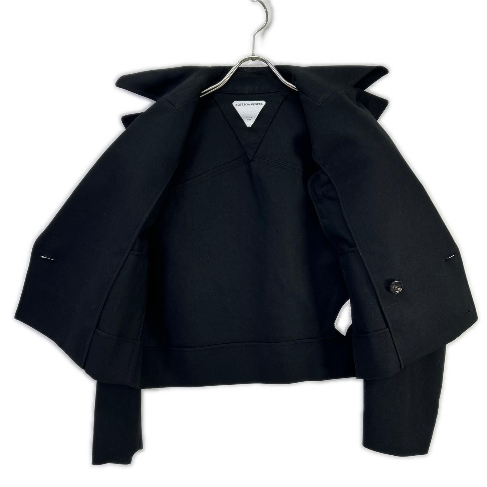 Bottega Veneta Black Structure Dole Cropped Jacket 34 — view 3