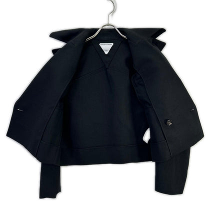 Bottega Veneta Black Structure Dole Cropped Jacket 34 — view 3