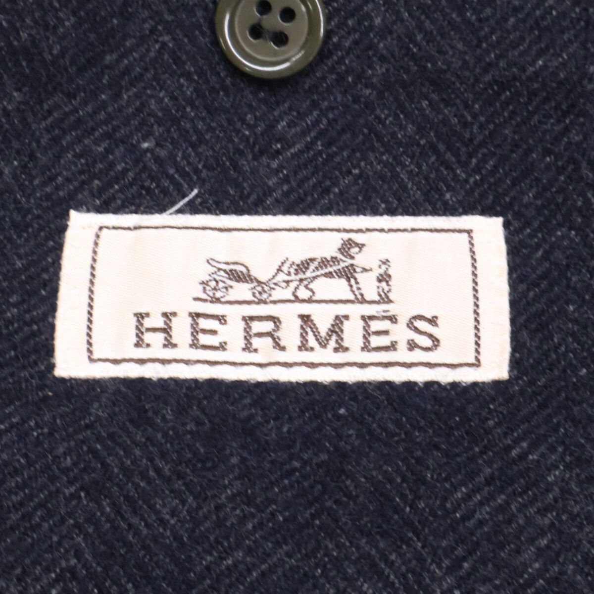 Hermes Belle Vest Cashmere Herringbone Tailored Jacket 52 — view 5