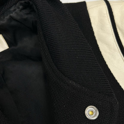 Saint Laurent Paris Leather Trim Teddy Jacket 44 — view 7