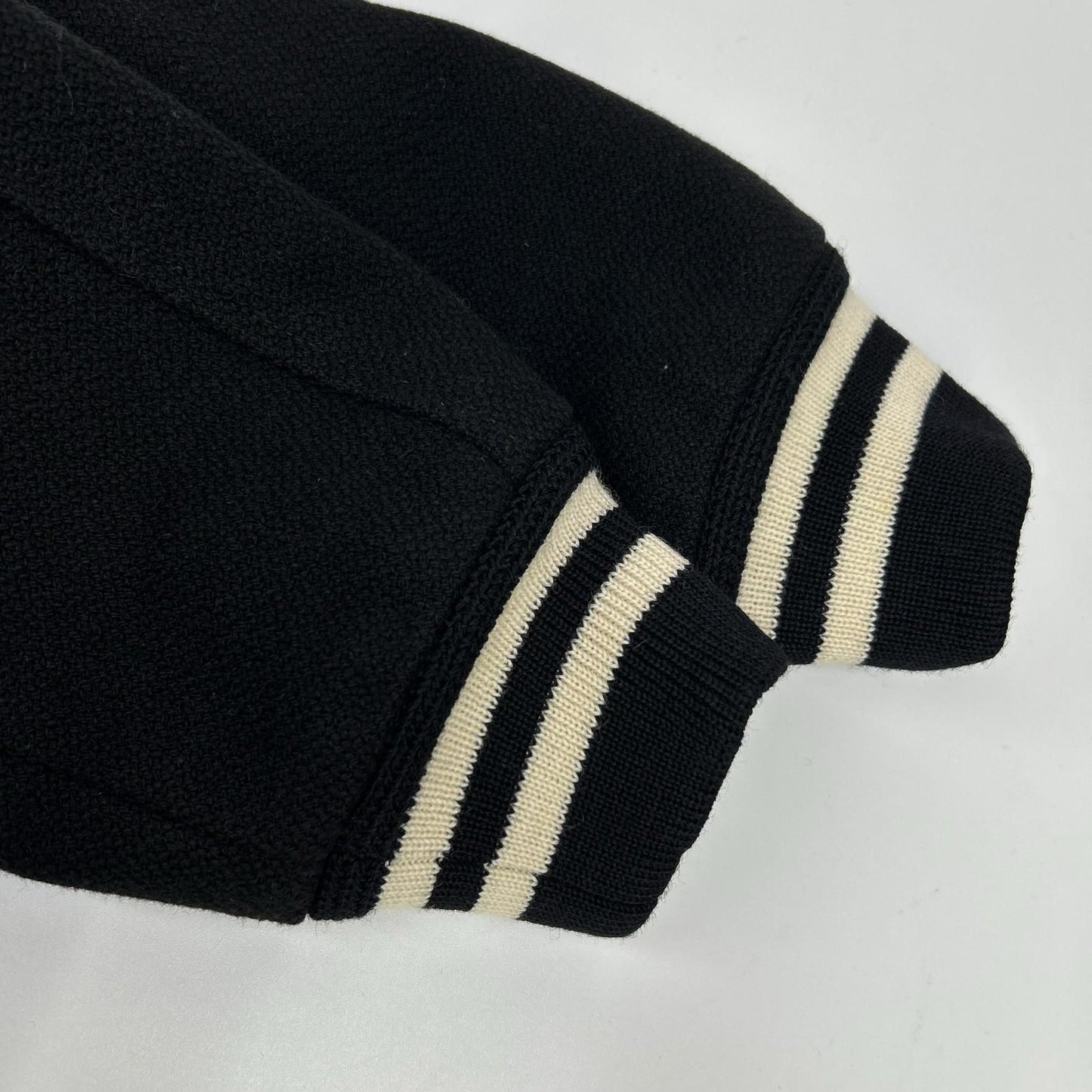 Saint Laurent Paris Leather Trim Teddy Jacket 44 — view 9