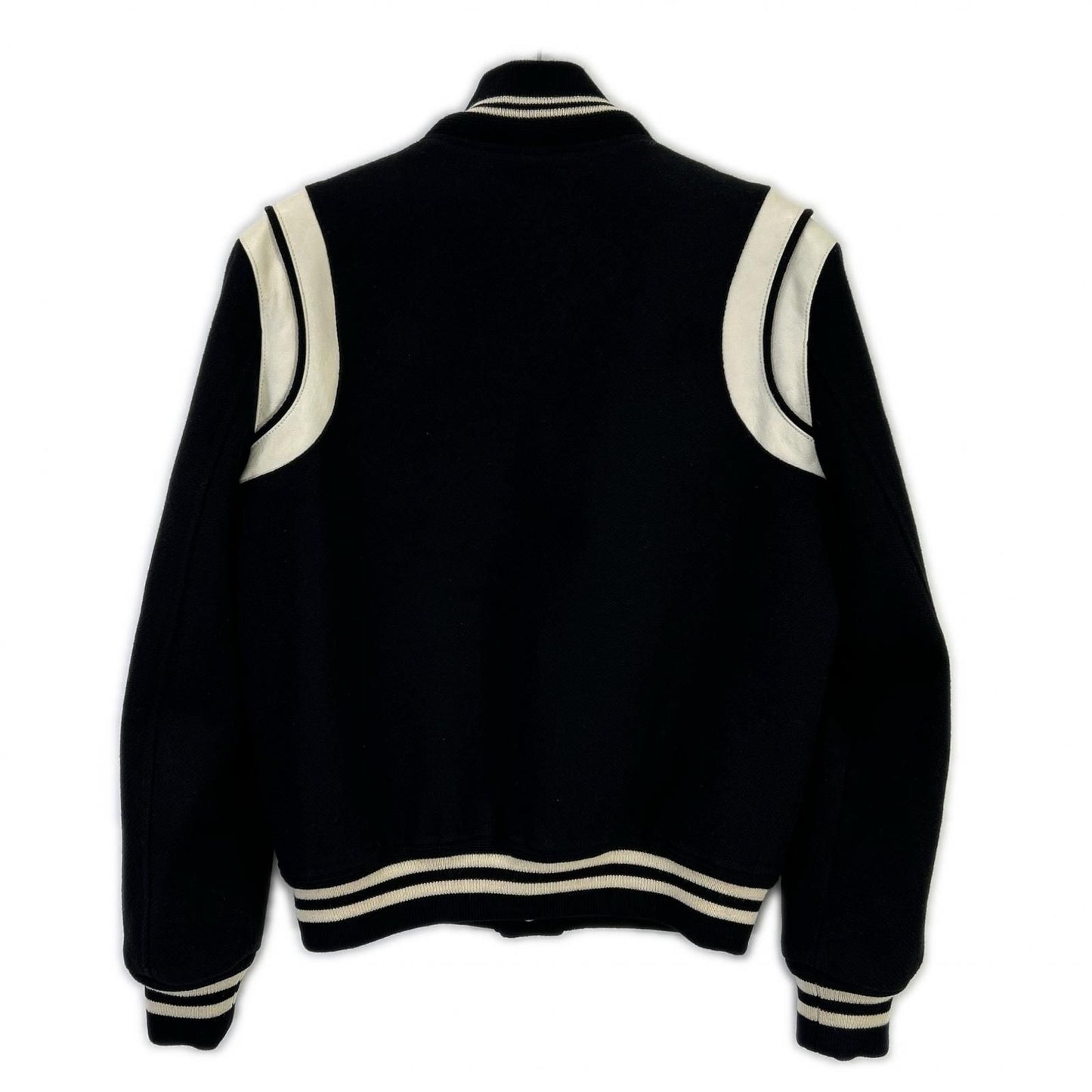 Saint Laurent Paris Leather Trim Teddy Jacket 44 — view 2