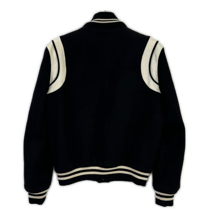 Saint Laurent Paris Leather Trim Teddy Jacket 44 — view 2