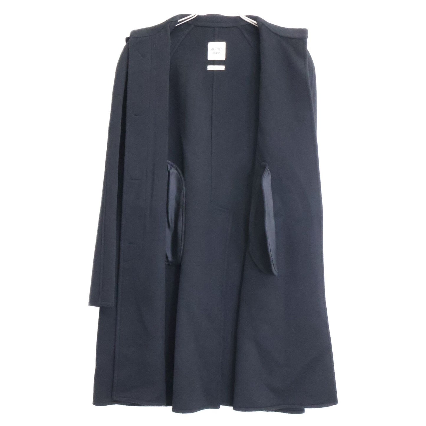 Hermes Cashmere Belted Soutien Collar Coat 36 — view 4