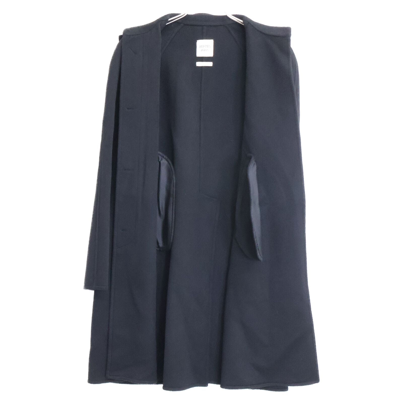 Hermes Cashmere Belted Soutien Collar Coat 36 — view 4