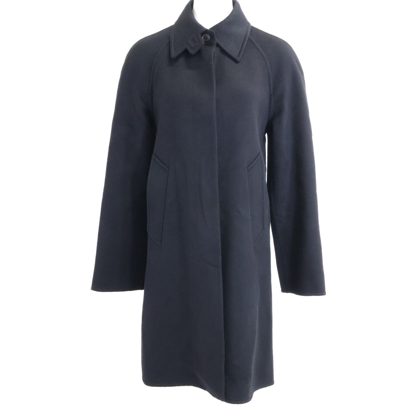 Hermes Cashmere Belted Soutien Collar Coat 36
