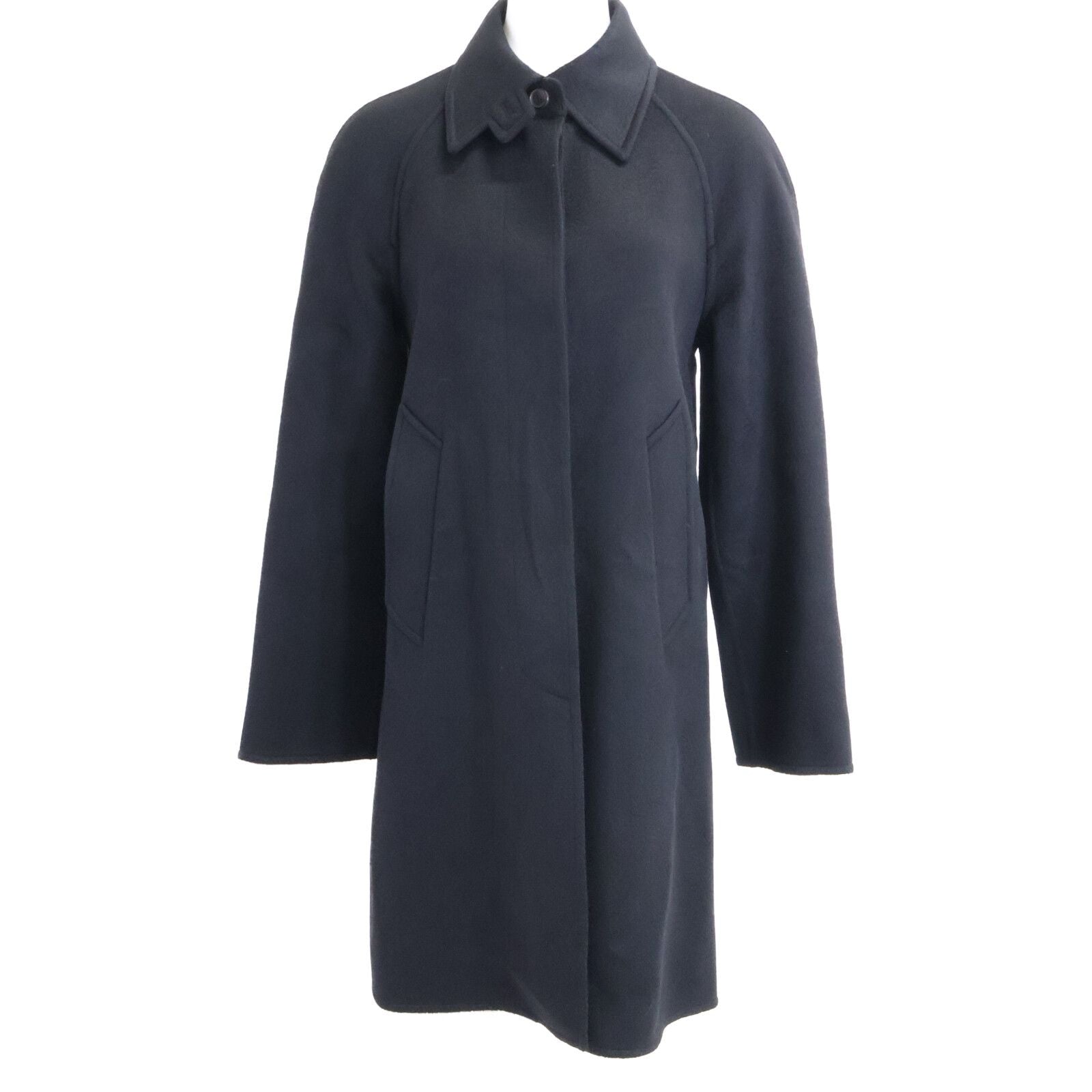 Hermes Cashmere Belted Soutien Collar Coat 36