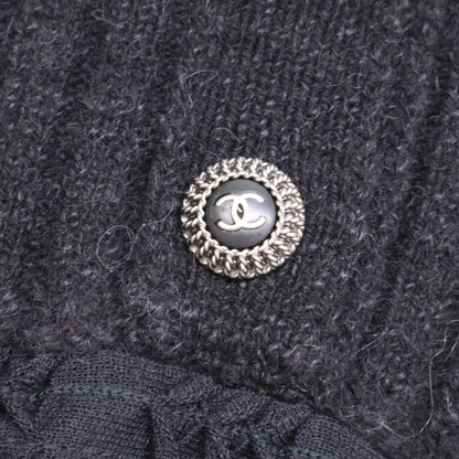 Chanel CC Button Cashmere Blend Knit Contrast 38 Sweater — view 9