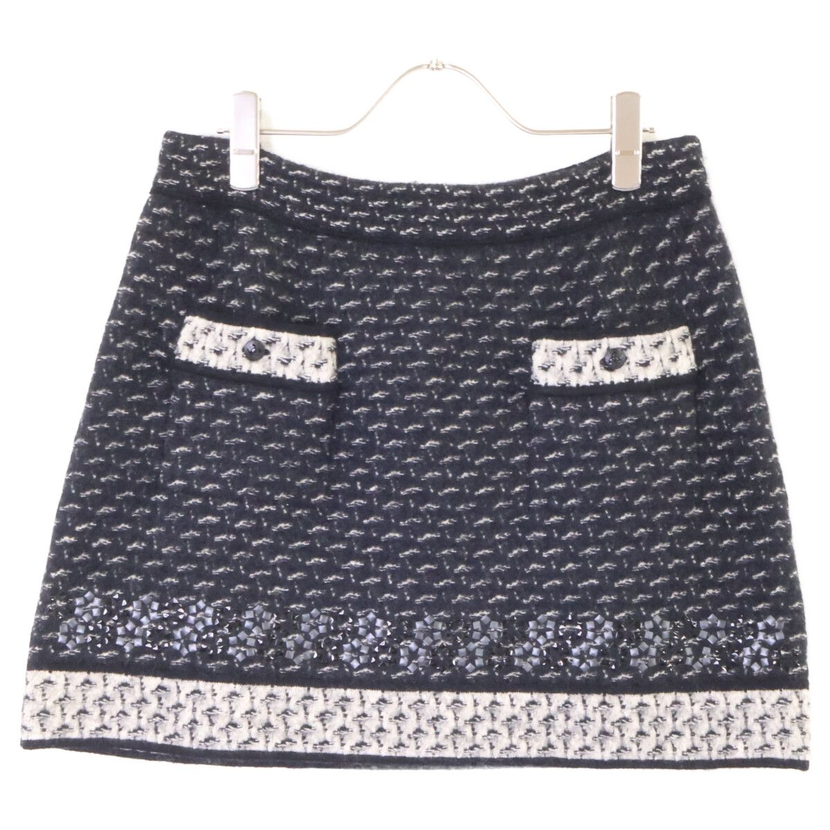 Chanel Cashmere Silk Blend Mohair Knit Zip Jacket Skirt Set — view 5