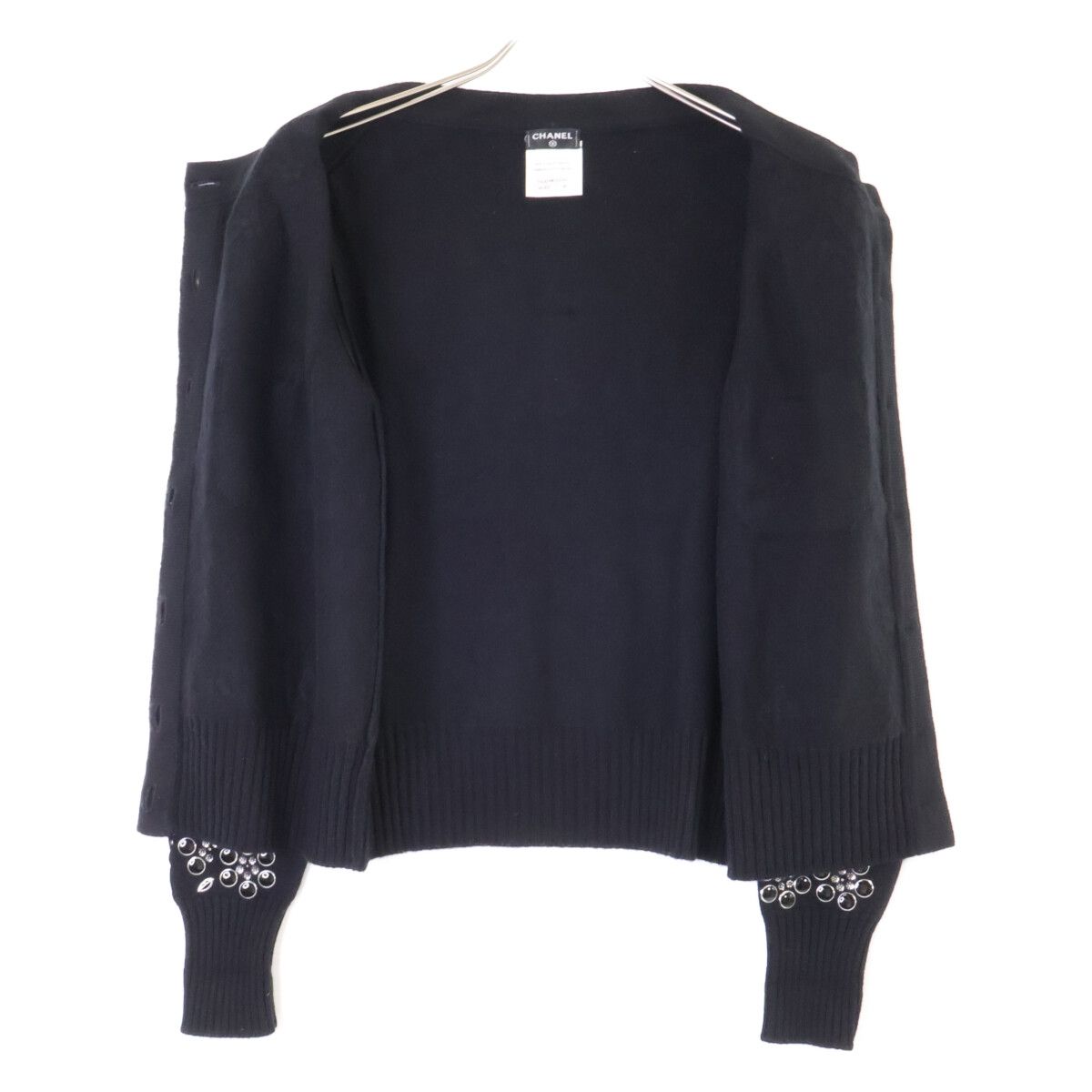 Chanel Visual Decoration CC Button Cashmere Knit Cardigan 36 — view 3