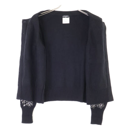 Chanel Visual Decoration CC Button Cashmere Knit Cardigan 36 — view 3