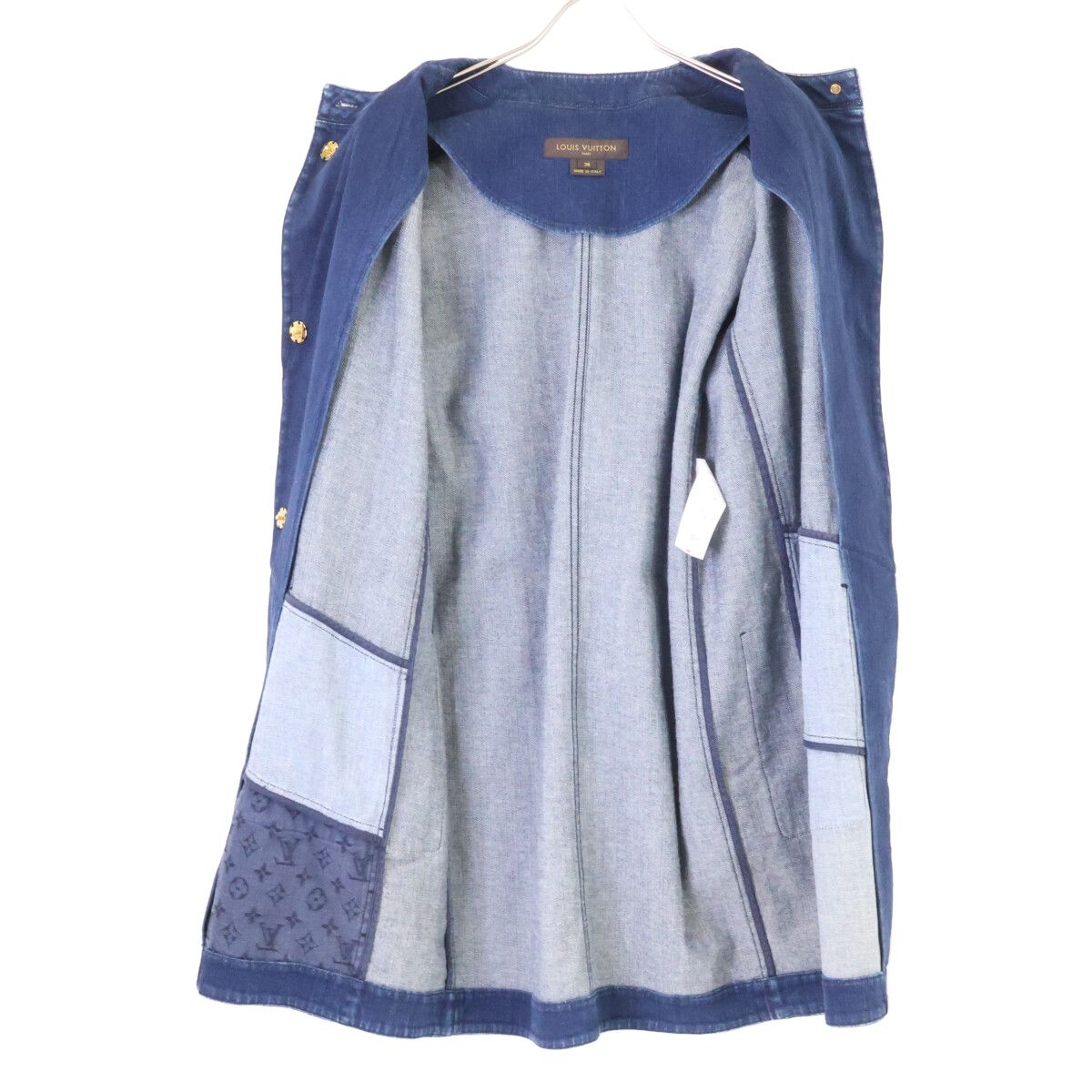 Louis Vuitton Monogram Patchwork Color Long Jacket 38 — view 4