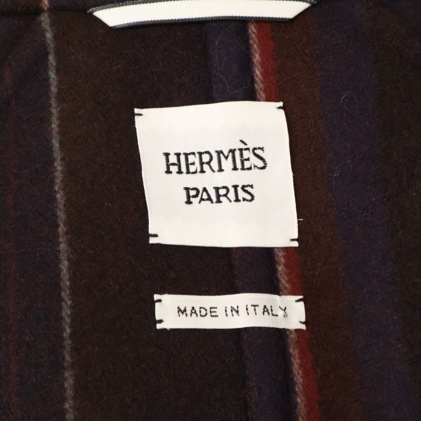 Hermes Series Button Wool Cashmere Chesterfield 38 Jacket — view 5