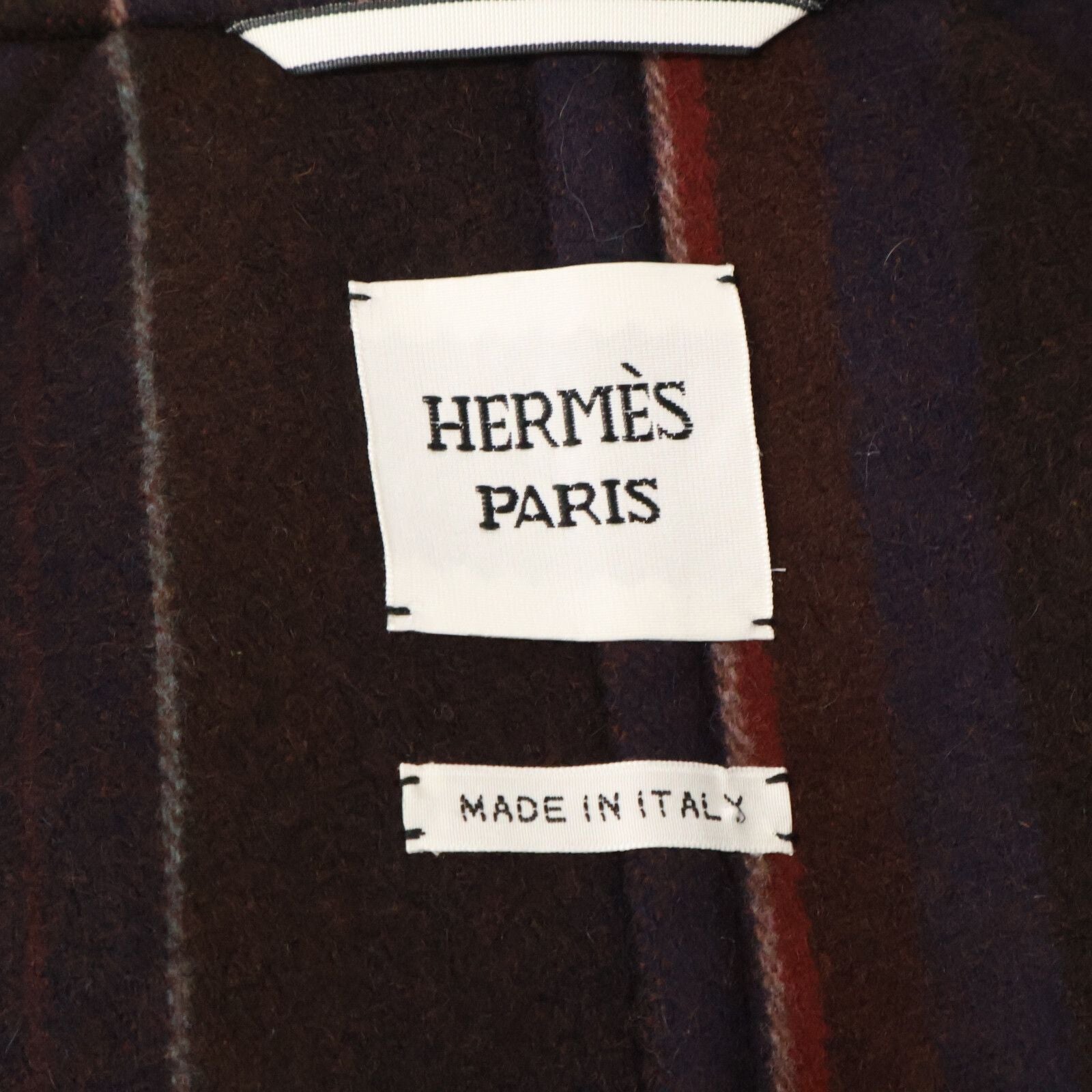 Hermes Series Button Wool Cashmere Chesterfield 38 Jacket — view 5
