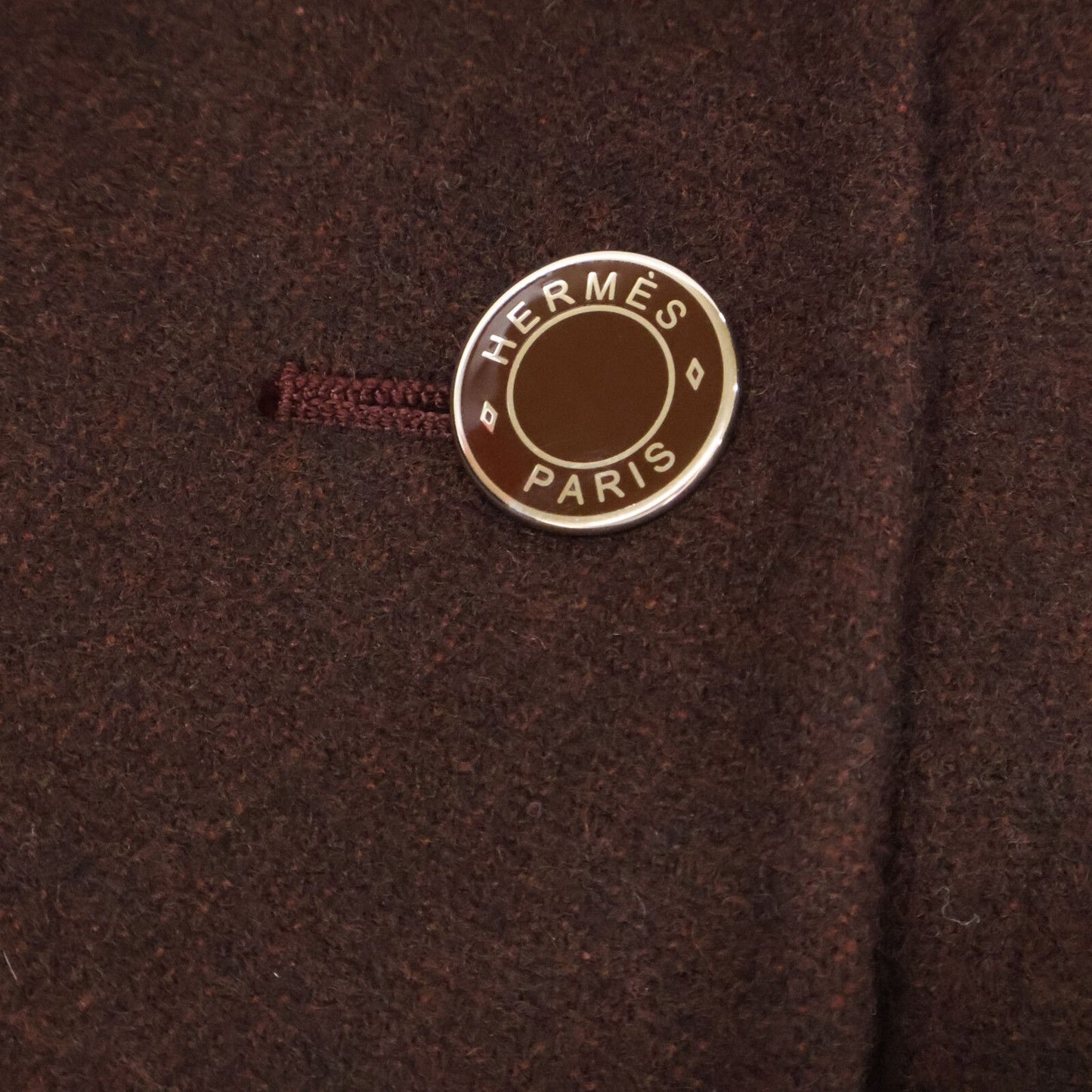 Hermes Series Button Wool Cashmere Chesterfield 38 Jacket — view 7