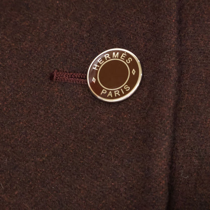 Hermes Series Button Wool Cashmere Chesterfield 38 Jacket — view 7