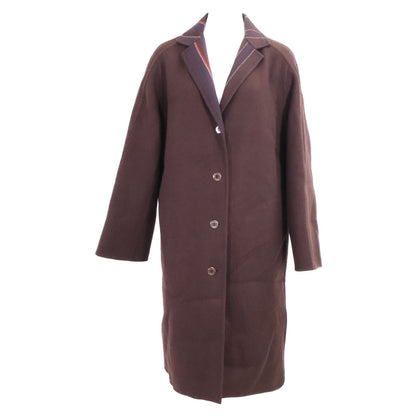 Hermes Series Button Wool Cashmere Chesterfield 38 Jacket