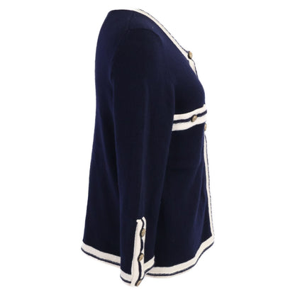 Chanel CC Logo Lion Button Cashmere Knit Cardigan 38 — view 2