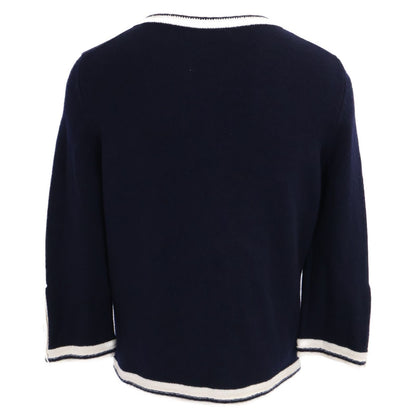 Chanel CC Logo Lion Button Cashmere Knit Cardigan 38 — view 3