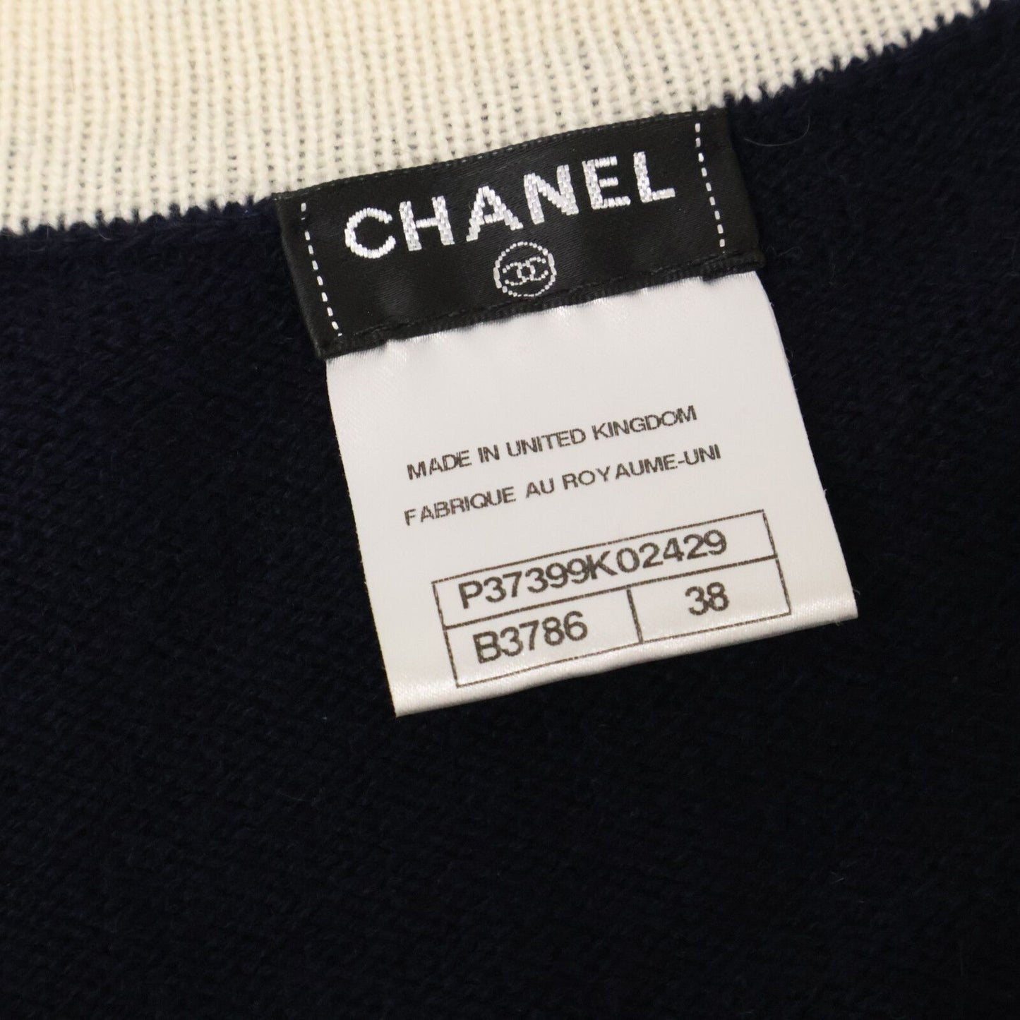 Chanel CC Logo Lion Button Cashmere Knit Cardigan 38 — view 5