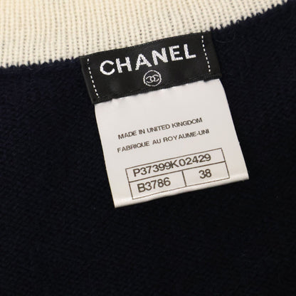Chanel CC Logo Lion Button Cashmere Knit Cardigan 38 — view 5