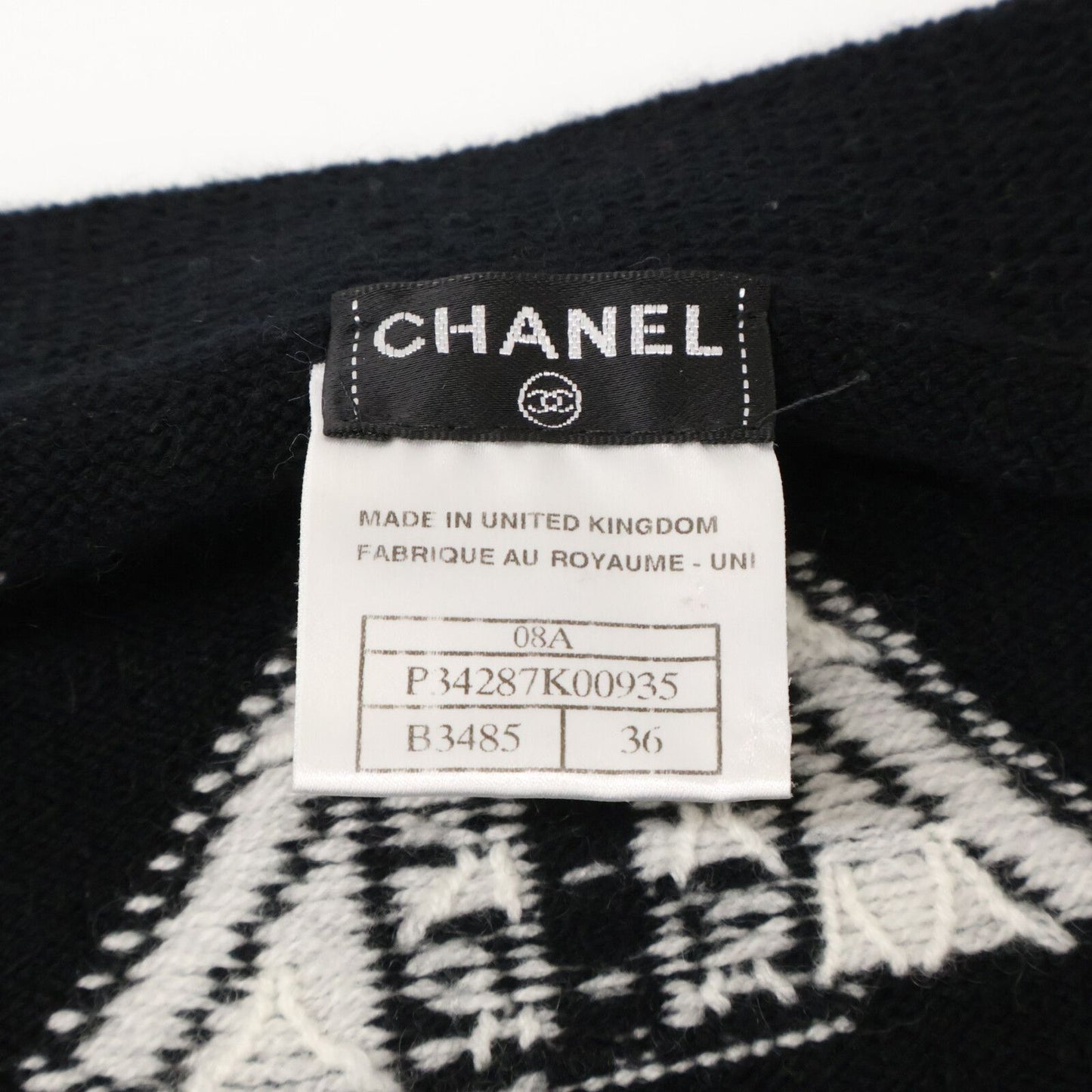 Chanel Dot Pattern Cashmere Knit Cardigan 36 — view 4