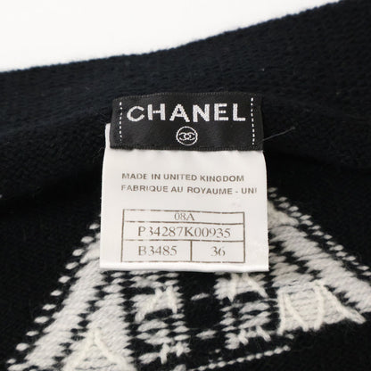 Chanel Dot Pattern Cashmere Knit Cardigan 36 — view 4
