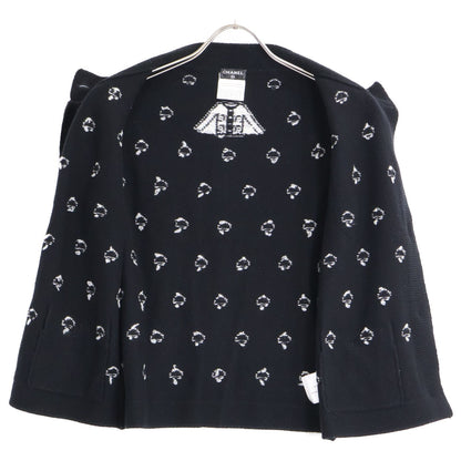 Chanel Dot Pattern Cashmere Knit Cardigan 36 — view 3