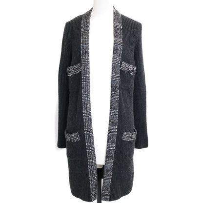 Chanel Cashmere Rib Knit Long Cardigan 38
