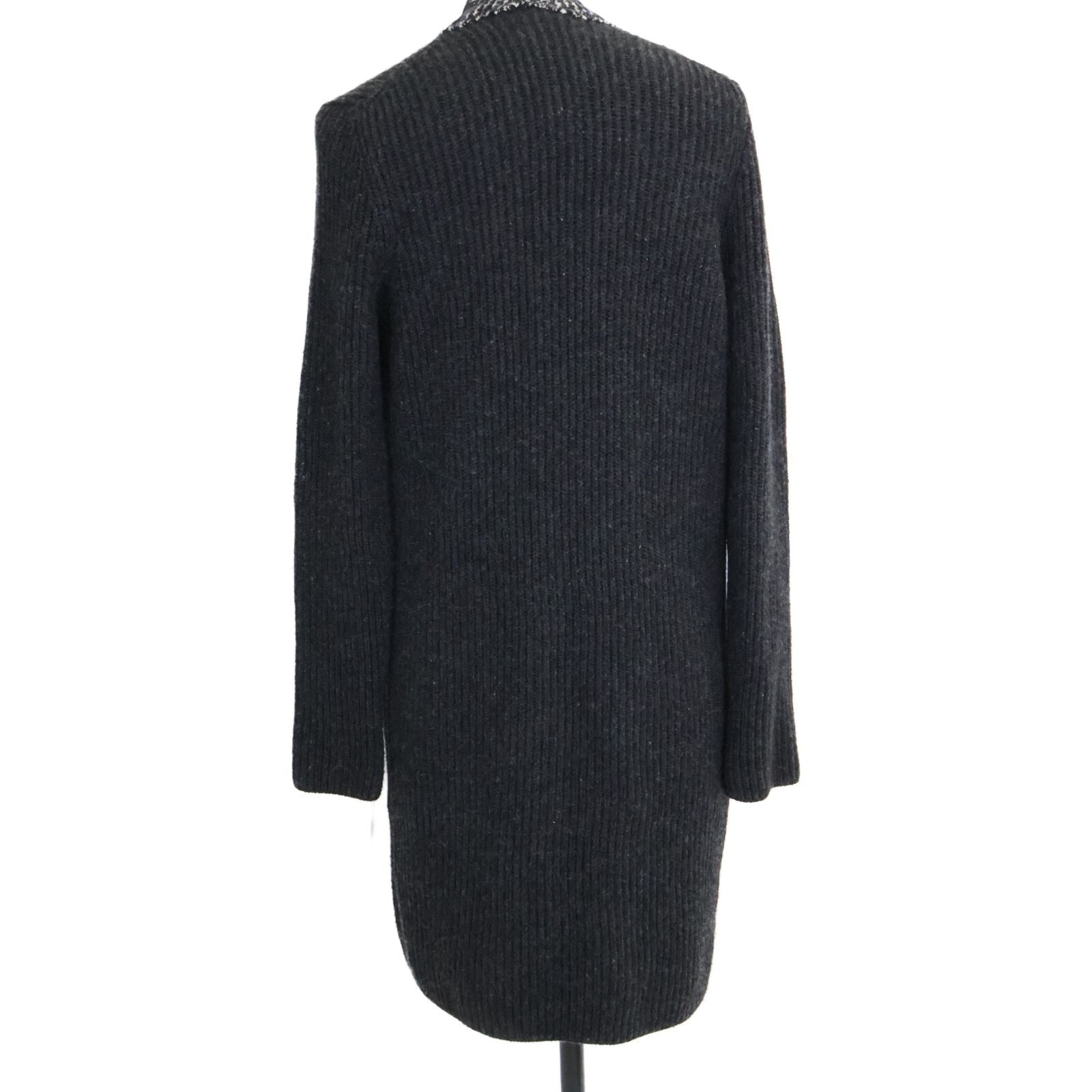 Chanel Cashmere Rib Knit Long Cardigan 38 — view 3